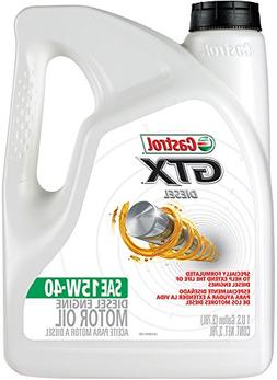 Castrol 03849 GTX Diesel 15W-40 Motor Oil, 1 Gallon, 3 Pack